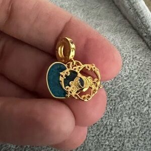 PANDORA Disney Cinderella's Carriage & Heart Double Dangle Charm